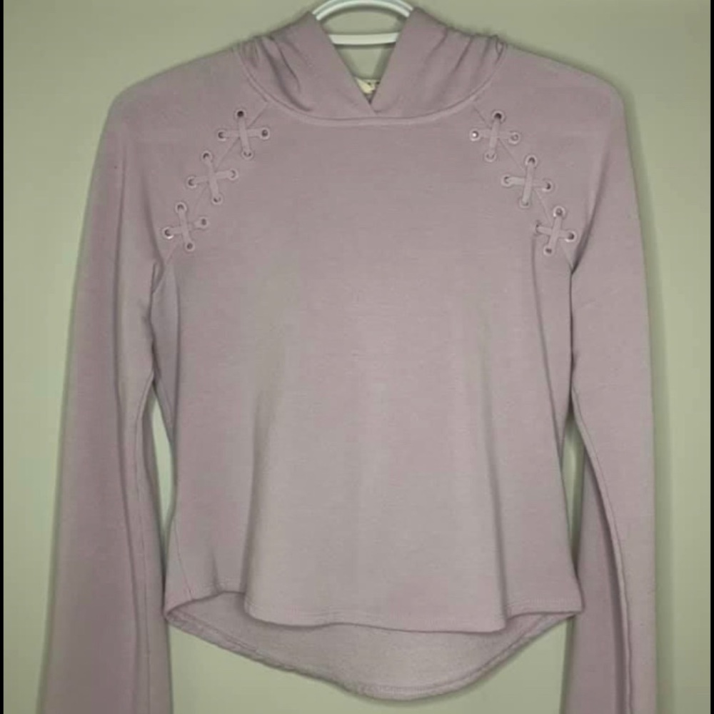 Cropped light purple long sleeve